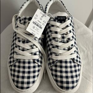 Brand new Gingham J. Crew sneakers